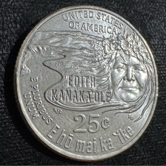 2023-P Edith Kanakaʻole, BU, MINT STATE Quality, Strong LUSTER!  25-0058 - Picture 3 of 6